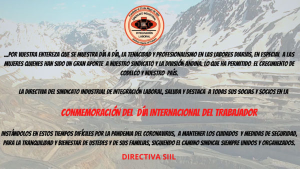 SINDICATO SIIL SALUDA A SUS SOCIAS Y SOCIOS EN LA CONMEMORACIÓN DEL DÍA INTERNACIONAL DEL TRABAJADOR